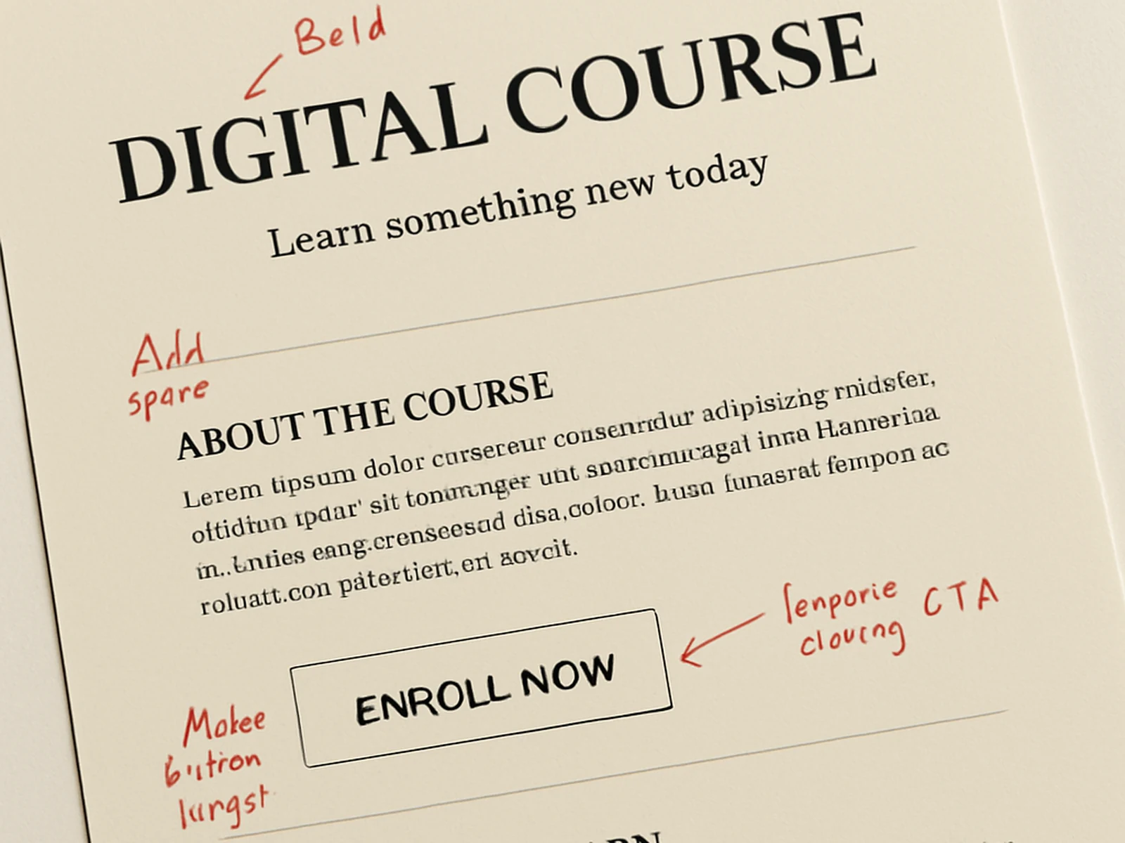 Course & Programme Copy